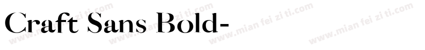Craft Sans Bold字体转换